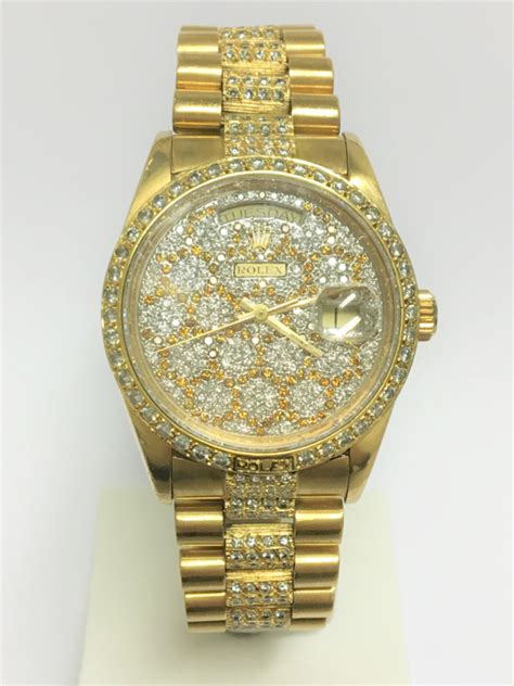 gouden rolex met diamanten heren|rolex heren horloge.